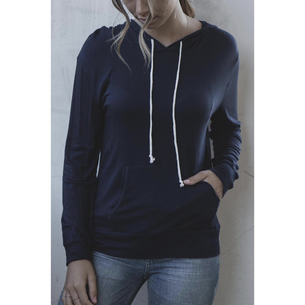 Navy Front-Pocket Hoodie
